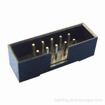 1.27mm Straight Box Header, R/A, 5.0mm insulator height, 10 to 100-pin, PA6T